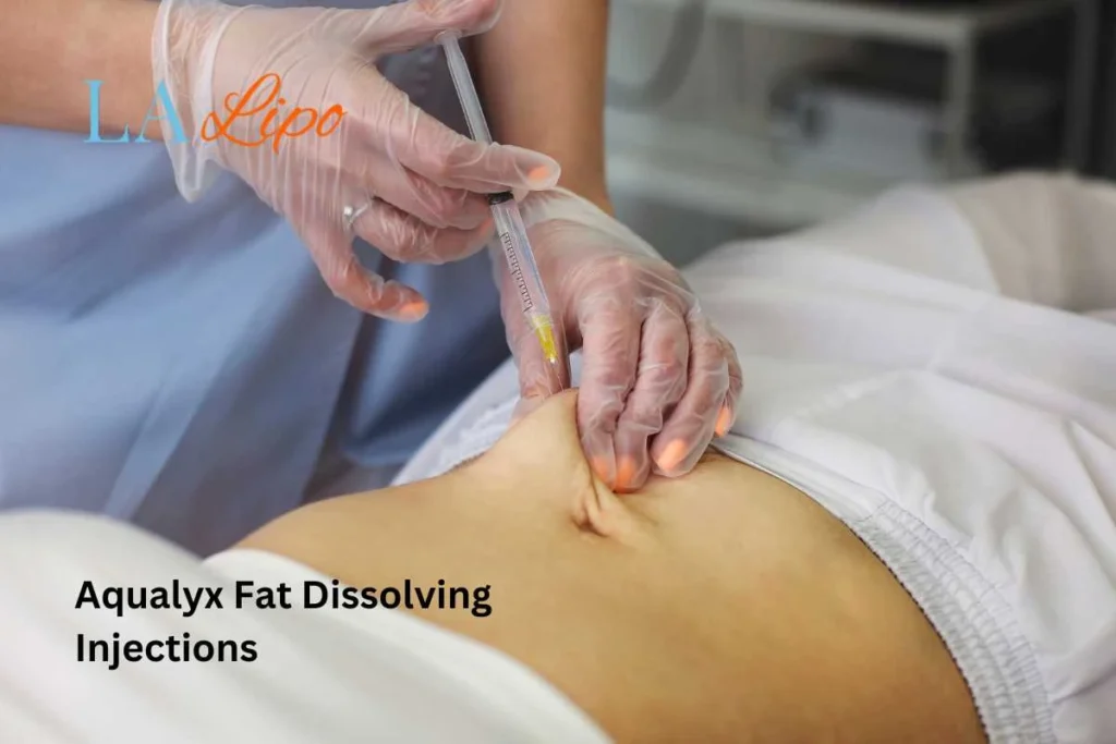 woman having fat dissolving injections Wigan in the stomach