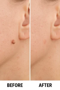 Skin tags removal Wigan before and after