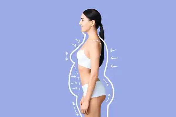 image of woman experiencing fat reduction treatment Wigan
