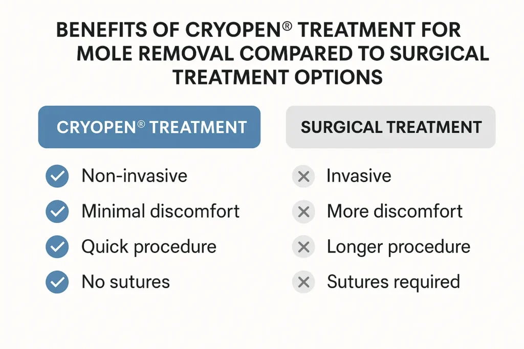 Benefits of facial mole removal Wigan - call our team today to book a consultation