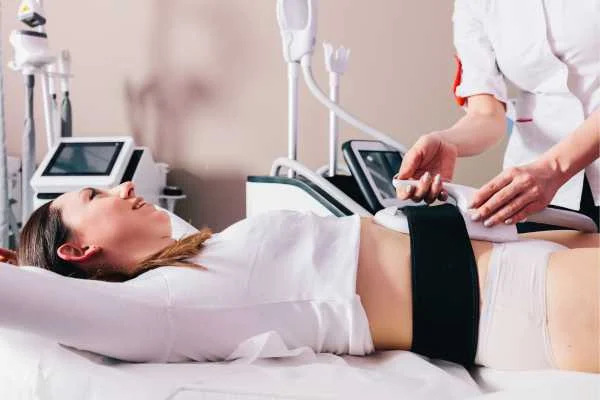woman having body sculpting to help improve her body image and her mental health Wigan