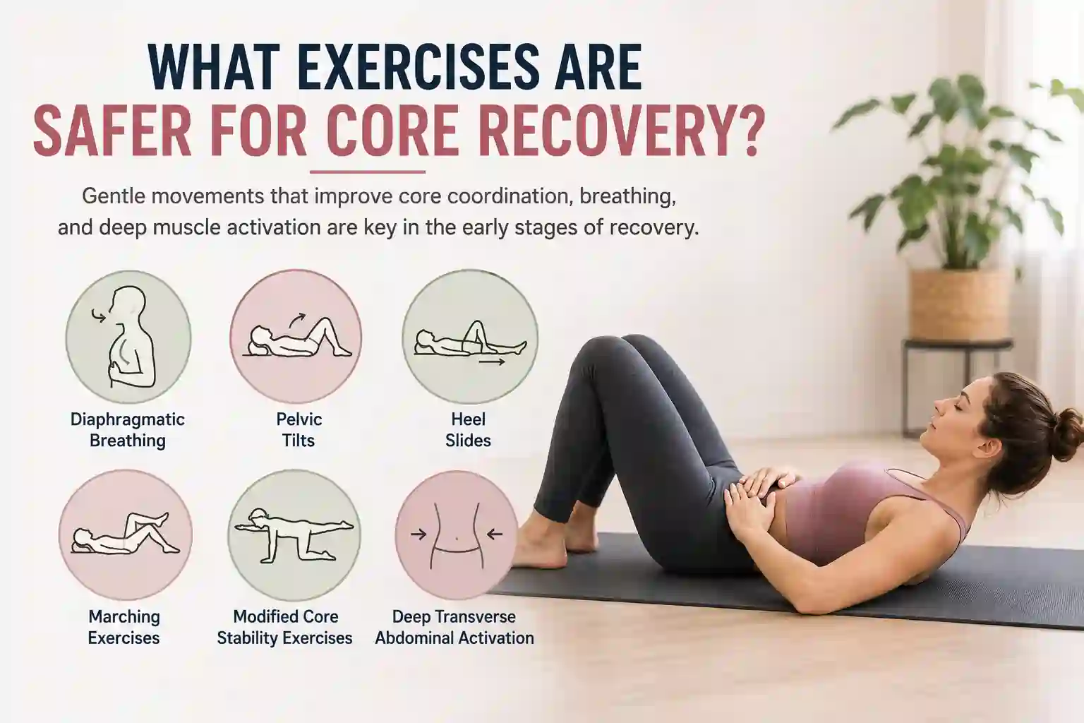 Which exercises may help diastasis recti Wigan?